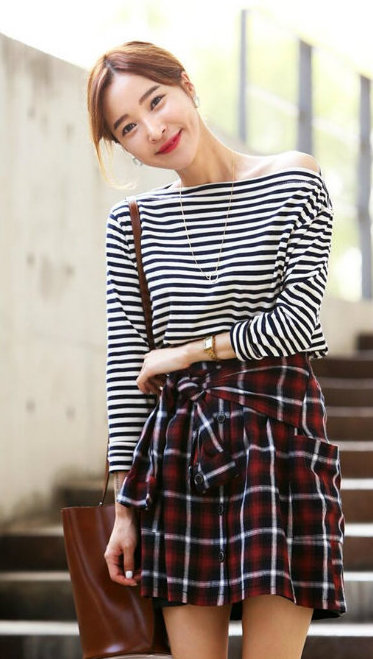 WT7701 Fashion Top Stripe